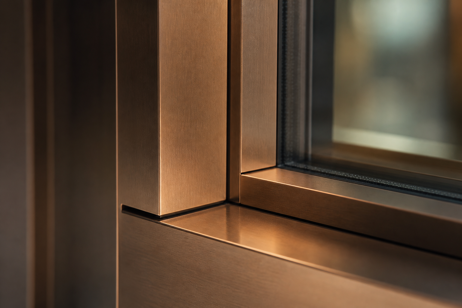 Bronze glazing profile detail